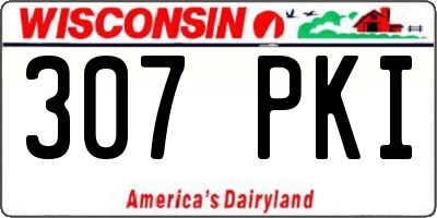 WI license plate 307PKI