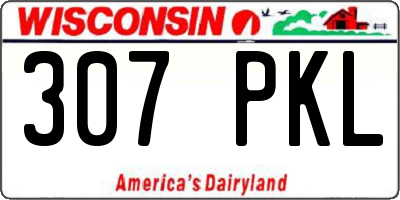 WI license plate 307PKL