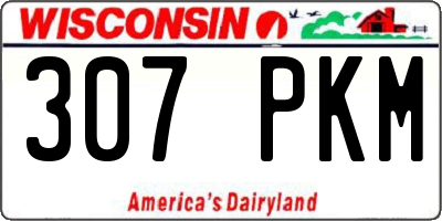 WI license plate 307PKM