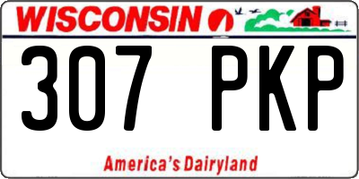 WI license plate 307PKP
