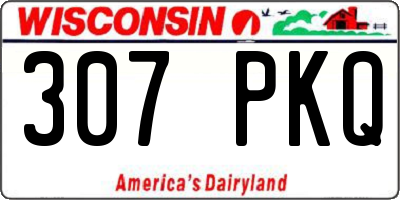 WI license plate 307PKQ