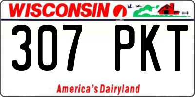 WI license plate 307PKT