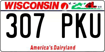 WI license plate 307PKU