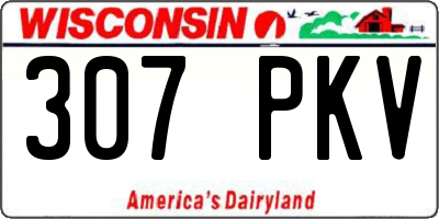 WI license plate 307PKV