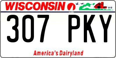 WI license plate 307PKY