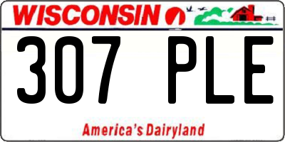 WI license plate 307PLE