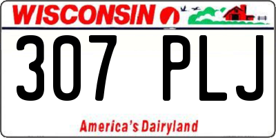 WI license plate 307PLJ