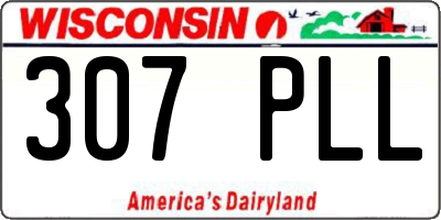 WI license plate 307PLL