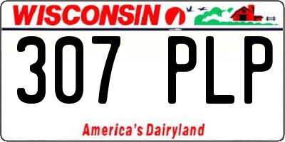 WI license plate 307PLP