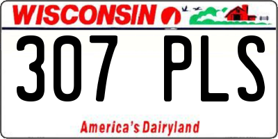 WI license plate 307PLS