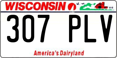 WI license plate 307PLV