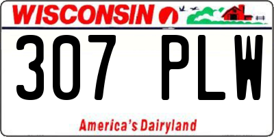 WI license plate 307PLW
