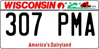 WI license plate 307PMA
