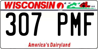 WI license plate 307PMF