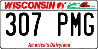 WI license plate 307PMG
