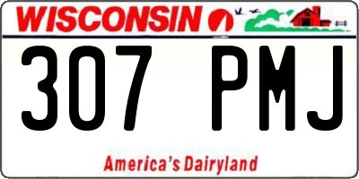 WI license plate 307PMJ