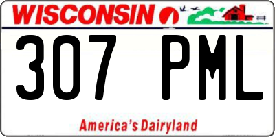 WI license plate 307PML