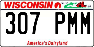 WI license plate 307PMM