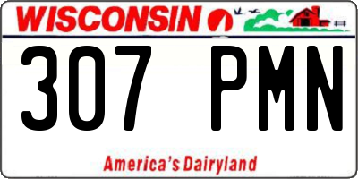 WI license plate 307PMN