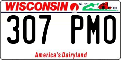 WI license plate 307PMO