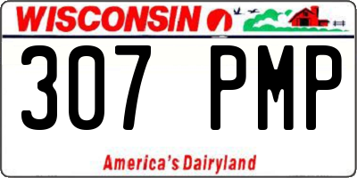 WI license plate 307PMP