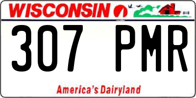 WI license plate 307PMR
