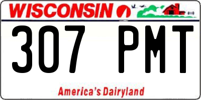 WI license plate 307PMT