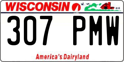 WI license plate 307PMW