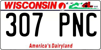 WI license plate 307PNC