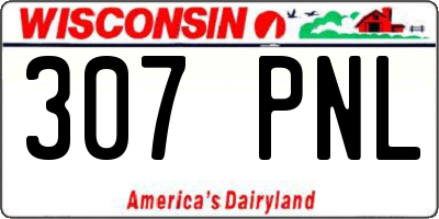 WI license plate 307PNL