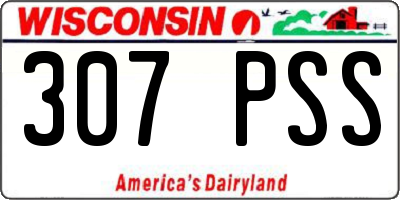 WI license plate 307PSS