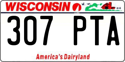 WI license plate 307PTA