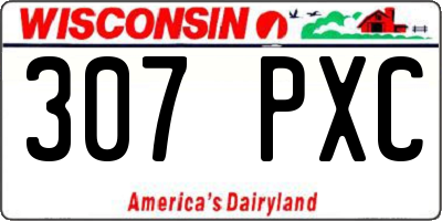 WI license plate 307PXC