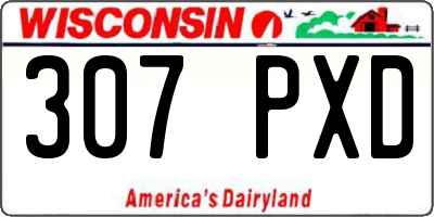 WI license plate 307PXD