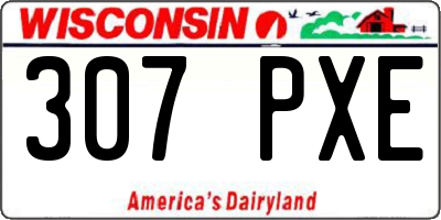 WI license plate 307PXE