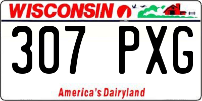 WI license plate 307PXG