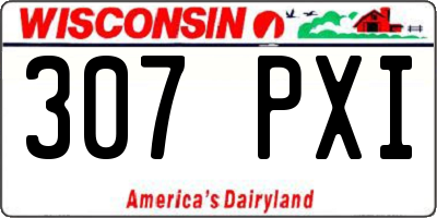 WI license plate 307PXI