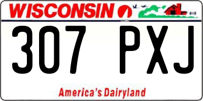 WI license plate 307PXJ