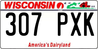 WI license plate 307PXK