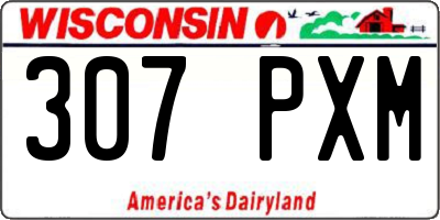 WI license plate 307PXM