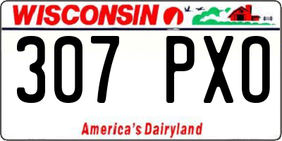 WI license plate 307PXO