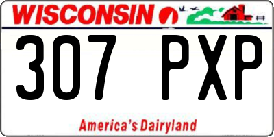 WI license plate 307PXP