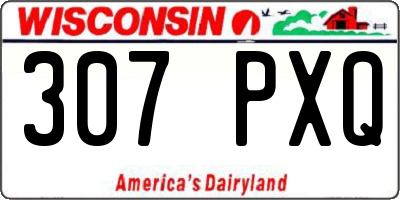 WI license plate 307PXQ