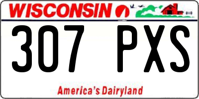 WI license plate 307PXS