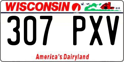 WI license plate 307PXV