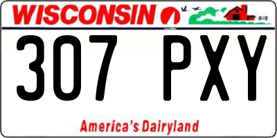 WI license plate 307PXY
