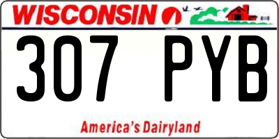 WI license plate 307PYB