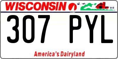 WI license plate 307PYL