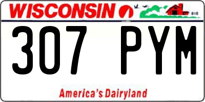 WI license plate 307PYM