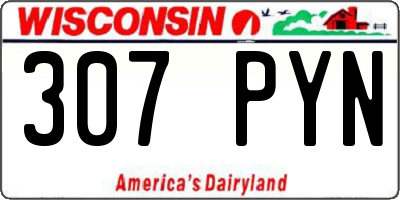 WI license plate 307PYN